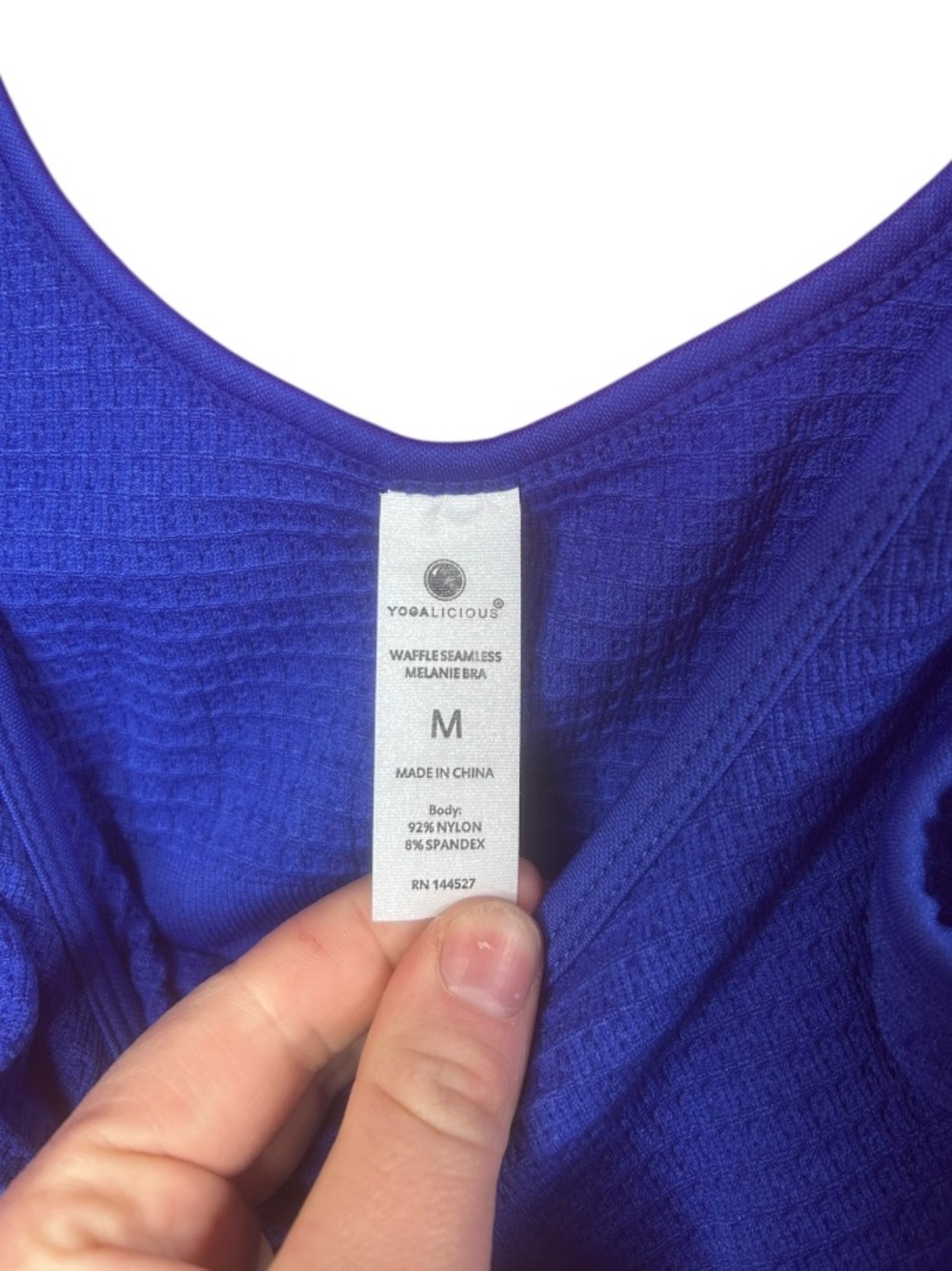 Yogalicous Royal Blue Sports Bra - Picture 3 of 3